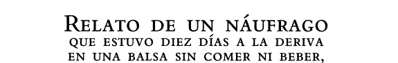 Portada del libro Relato de un náufrago